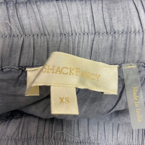 LoveShackFancy Ruffle Mini Skirt Denim Blue Size XS - Excellent Condition - Picture 4 of 4